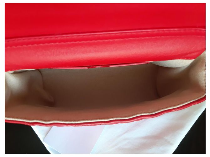 Bolsa Balmain 1945 em couro acolchoado vermelho - vista 8