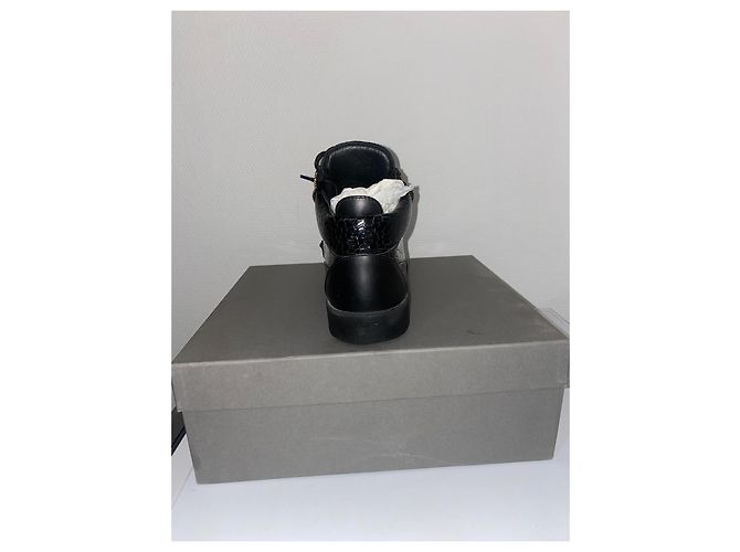 Sneakers Giuseppe Zanotti Kriss in pelle di coccodrillo nera Nero - vista 2