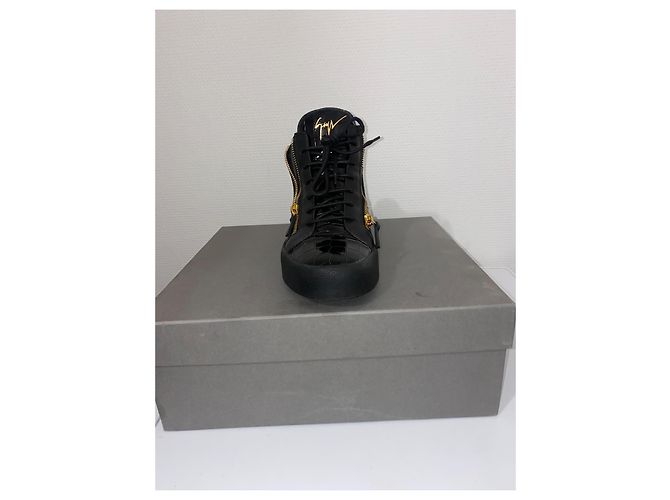 Sneakers Giuseppe Zanotti Kriss in pelle di coccodrillo nera Nero - vista 3
