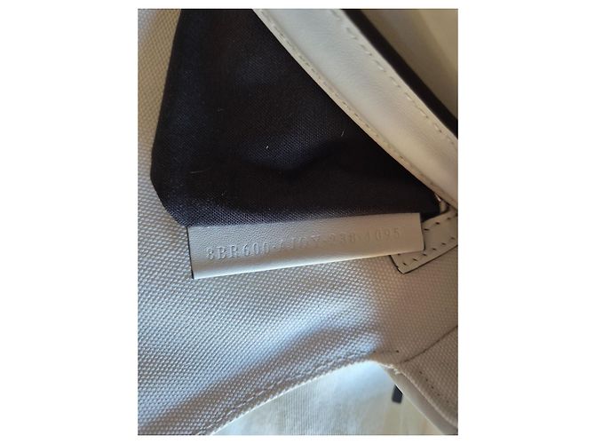 Borsa Fendi Baguette Bianca e Nera in Tela Nero Bianco - vista 13