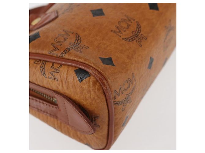 Borsa MCM Logogram Vicetos in pelle PVC marrone e oro Auth BA6026 D'oro - vista 15