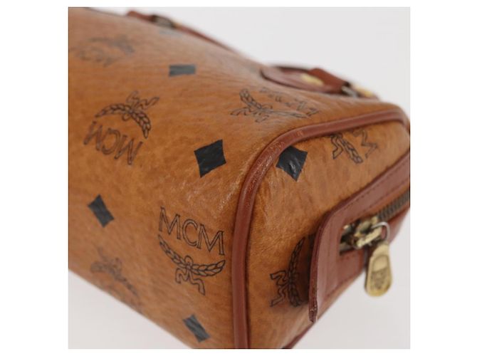 Borsa MCM Logogram Vicetos in pelle PVC marrone e oro Auth BA6026 D'oro - vista 16