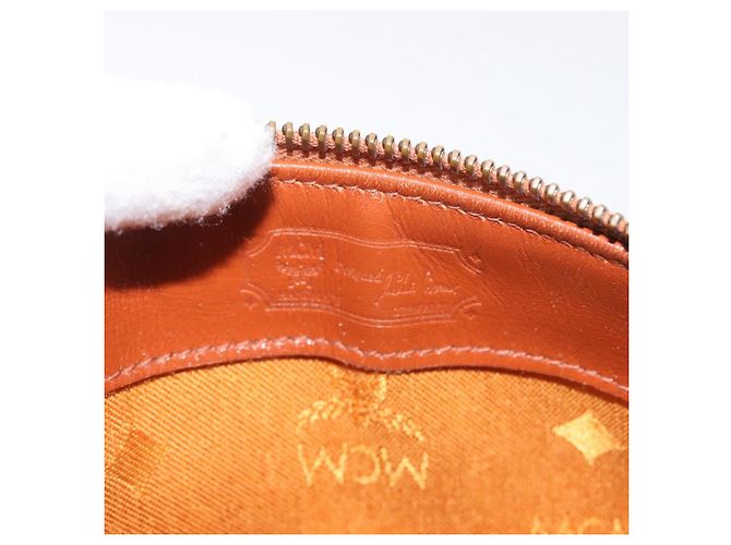 Borsa MCM Logogram Vicetos in pelle PVC marrone e oro Auth BA6026 D'oro - vista 17