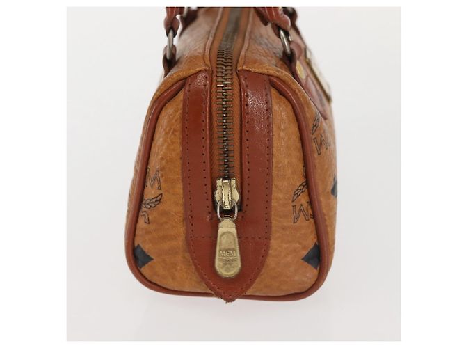 Borsa MCM Logogram Vicetos in pelle PVC marrone e oro Auth BA6026 D'oro - vista 4