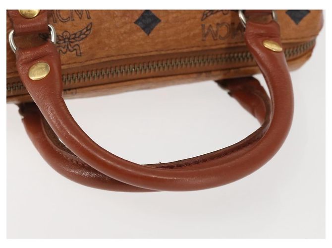 Borsa MCM Logogram Vicetos in pelle PVC marrone e oro Auth BA6026 D'oro - vista 7