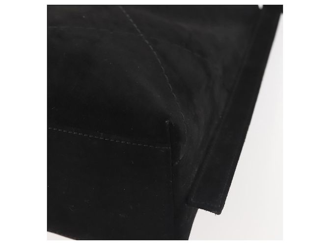 Borsa a Spalla Salvatore Ferragamo in Pelle Scamosciata Grigia Argento Auth BA6020 Marrone - vista 14