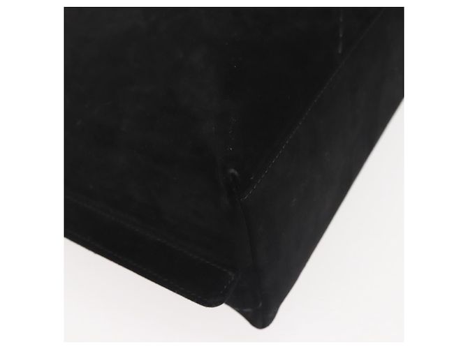Borsa a Spalla Salvatore Ferragamo in Pelle Scamosciata Grigia Argento Auth BA6020 Marrone - vista 15