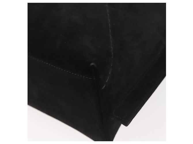 Borsa a Spalla Salvatore Ferragamo in Pelle Scamosciata Grigia Argento Auth BA6020 Marrone - vista 16