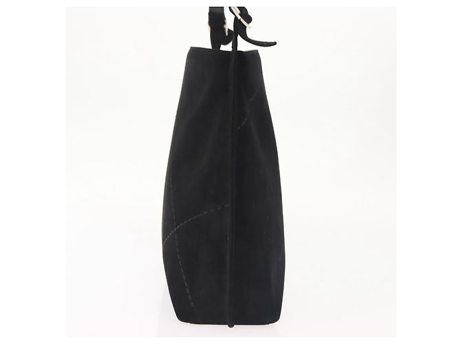 Borsa a Spalla Salvatore Ferragamo in Pelle Scamosciata Grigia Argento Auth BA6020 Marrone - vista 4
