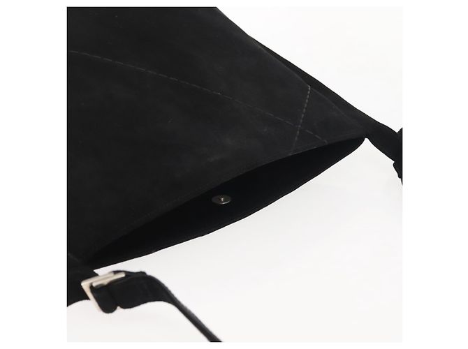 Borsa a Spalla Salvatore Ferragamo in Pelle Scamosciata Grigia Argento Auth BA6020 Marrone - vista 6