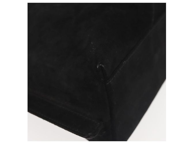 Borsa a Spalla Salvatore Ferragamo in Pelle Scamosciata Grigia Argento Auth BA6020 Marrone - vista 9
