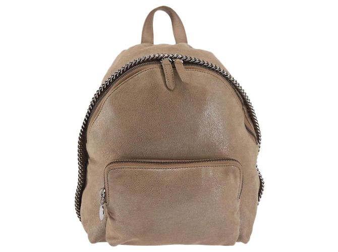 Autre Marque Zaino Stella McCartney Camoscio Beige Argento 410905 Auth BA5213 - vista 13