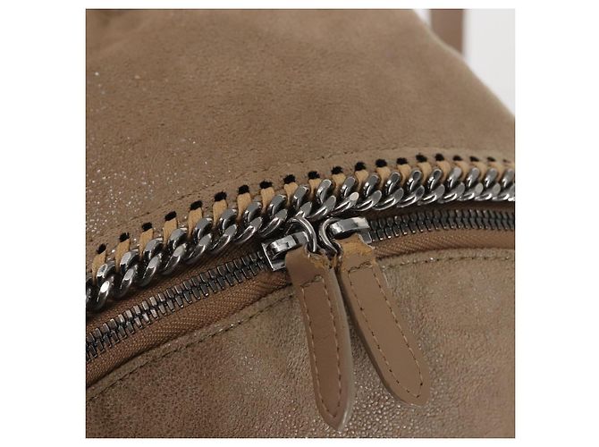Autre Marque Zaino Stella McCartney Camoscio Beige Argento 410905 Auth BA5213 - vista 19