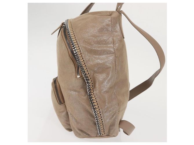 Autre Marque Zaino Stella McCartney Camoscio Beige Argento 410905 Auth BA5213 - vista 3