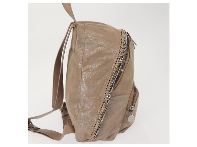 Autre Marque Zaino Stella McCartney Camoscio Beige Argento 410905 Auth BA5213 - vista 4