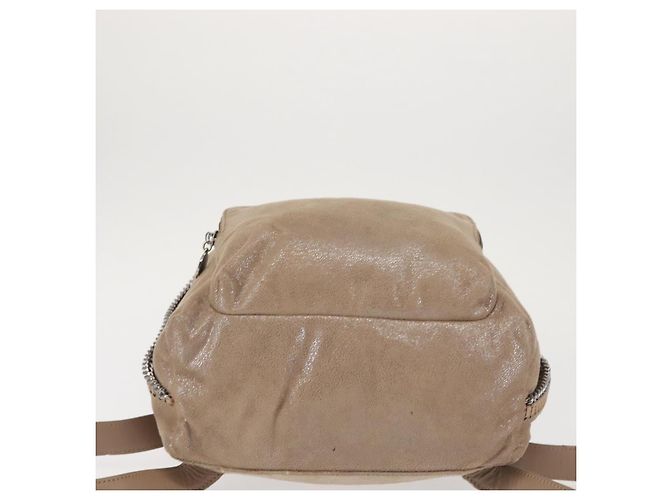 Autre Marque Zaino Stella McCartney Camoscio Beige Argento 410905 Auth BA5213 - vista 5