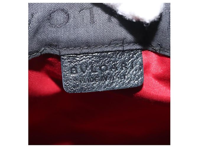 Bulgari Borsa a mano BVLGARI Logo Mania in tela nera e argento autentica bs29103 Nero - vista 18