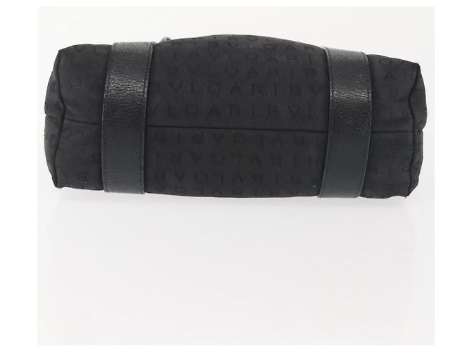 Bulgari Borsa a mano BVLGARI Logo Mania in tela nera e argento autentica bs29103 Nero - vista 5