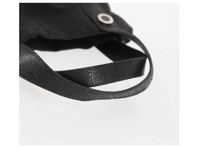 Bulgari Borsa a mano BVLGARI Logo Mania in tela nera e argento autentica bs29103 Nero - vista 7