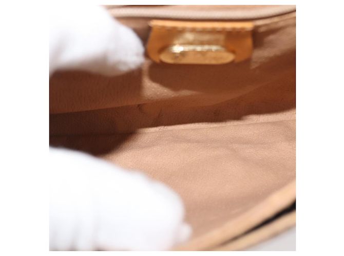 Gucci Borsa a Spalla Micro GG Supreme PVC Beige Oro 007 92 5548 Auth ep10883 D'oro - vista 11