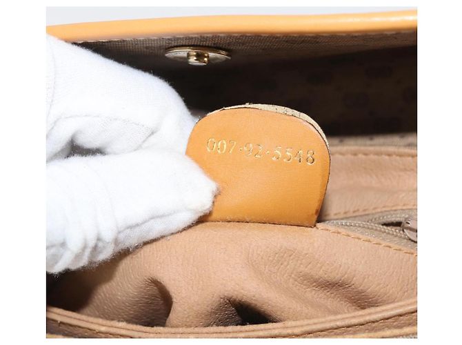 Gucci Borsa a Spalla Micro GG Supreme PVC Beige Oro 007 92 5548 Auth ep10883 D'oro - vista 12