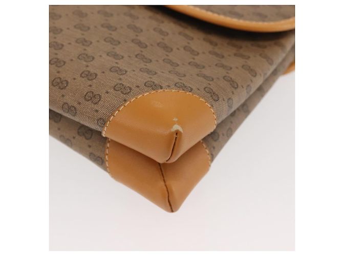 Gucci Borsa a Spalla Micro GG Supreme PVC Beige Oro 007 92 5548 Auth ep10883 D'oro - vista 14