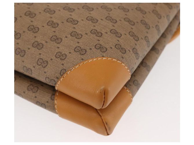 Gucci Borsa a Spalla Micro GG Supreme PVC Beige Oro 007 92 5548 Auth ep10883 D'oro - vista 16