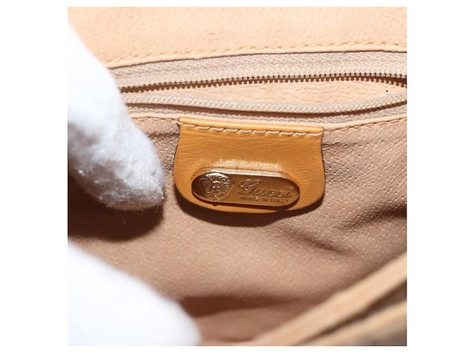 Gucci Borsa a Spalla Micro GG Supreme PVC Beige Oro 007 92 5548 Auth ep10883 D'oro - vista 18
