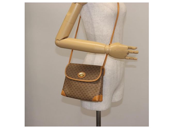 Gucci Borsa a Spalla Micro GG Supreme PVC Beige Oro 007 92 5548 Auth ep10883 D'oro - vista 23