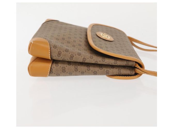 Gucci Borsa a Spalla Micro GG Supreme PVC Beige Oro 007 92 5548 Auth ep10883 D'oro - vista 3