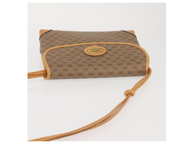 Gucci Borsa a Spalla Micro GG Supreme PVC Beige Oro 007 92 5548 Auth ep10883 D'oro - vista 6
