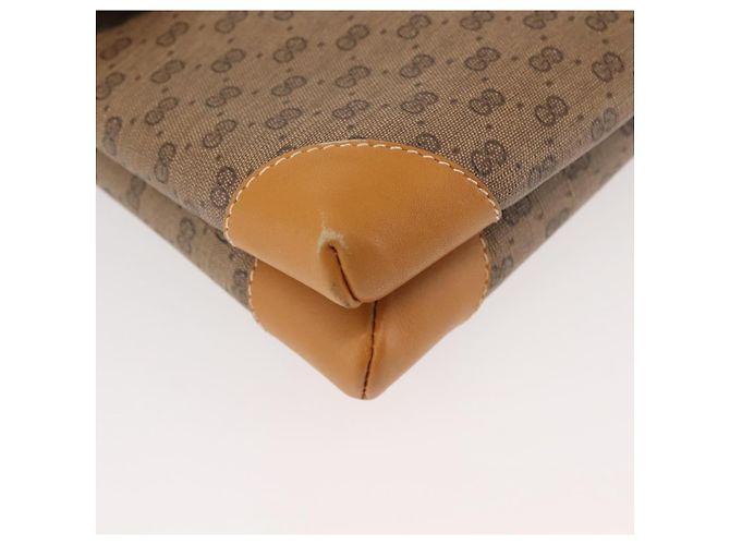Gucci Borsa a Spalla Micro GG Supreme PVC Beige Oro 007 92 5548 Auth ep10883 D'oro - vista 9