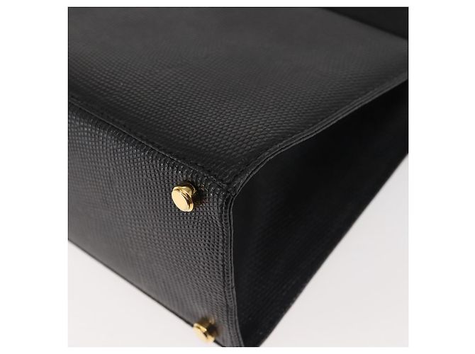 Borsa a mano Vala in pelle stampata nera e oro di Salvatore Ferragamo Auth BA5845 Nero D'oro - vista 16