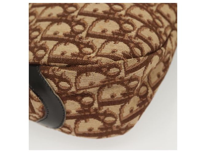Borsa a Spalla in Tela Trotter Christian Dior Marrone Oro Auth 141040 D'oro - vista 15
