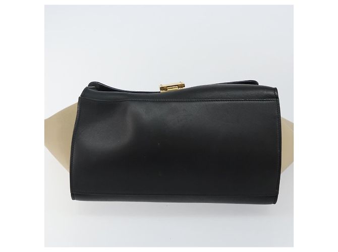 Céline CELINE Trapeze Piccola Borsa a Mano in Pelle 2in1 Blu Oro Auth bs29092 D'oro - vista 5