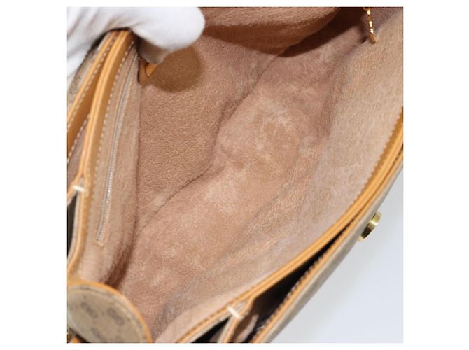Gucci Borsa a Spalla Micro GG Supreme PVC Beige Oro 001 116 0924 Auth BA6004 D'oro - vista 11