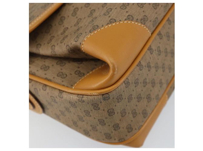 Gucci Borsa a Spalla Micro GG Supreme PVC Beige Oro 001 116 0924 Auth BA6004 D'oro - vista 14