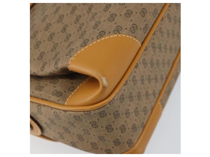 Gucci Borsa a Spalla Micro GG Supreme PVC Beige Oro 001 116 0924 Auth BA6004 D'oro - vista 16