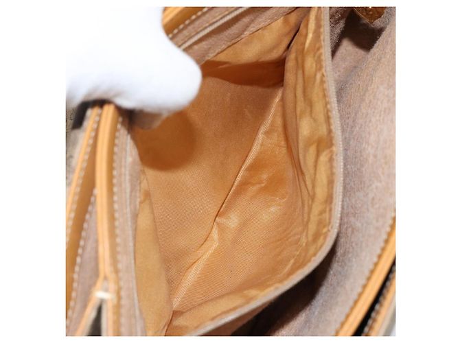 Gucci Borsa a Spalla Micro GG Supreme PVC Beige Oro 001 116 0924 Auth BA6004 D'oro - vista 21
