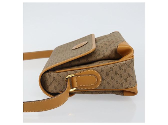 Gucci Borsa a Spalla Micro GG Supreme PVC Beige Oro 001 116 0924 Auth BA6004 D'oro - vista 4