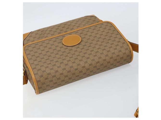 Gucci Borsa a Spalla Micro GG Supreme PVC Beige Oro 001 116 0924 Auth BA6004 D'oro - vista 6