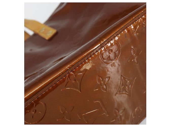 LOUIS VUITTON Borsa a Mano Monogram Vernis Reade PM Bronzo M91146 LV Auth SW1525 - vista 10