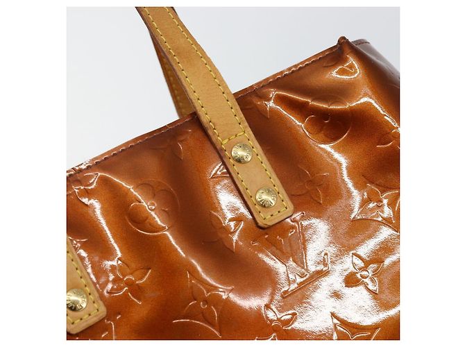 LOUIS VUITTON Borsa a Mano Monogram Vernis Reade PM Bronzo M91146 LV Auth SW1525 - vista 17