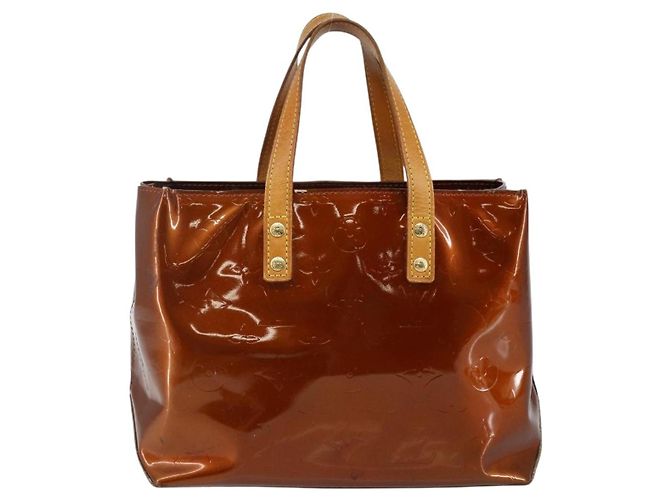 LOUIS VUITTON Borsa a Mano Monogram Vernis Reade PM Bronzo M91146 LV Auth SW1525 - vista 2