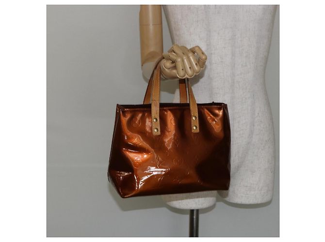 LOUIS VUITTON Borsa a Mano Monogram Vernis Reade PM Bronzo M91146 LV Auth SW1525 - vista 22