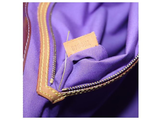 LOUIS VUITTON Bolsa Tote Reade GM Monogram Vernis Roxo M91085 Auth 142176 - vista 12