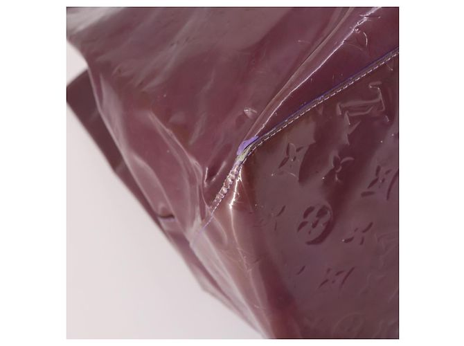 LOUIS VUITTON Bolsa Tote Reade GM Monogram Vernis Roxo M91085 Auth 142176 - vista 15