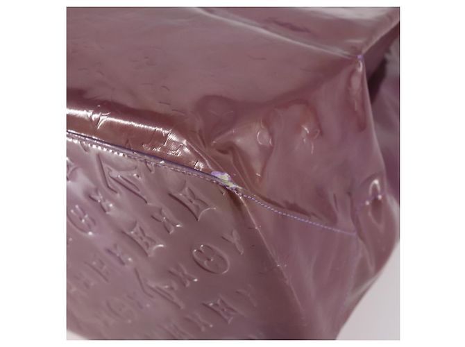LOUIS VUITTON Bolsa Tote Reade GM Monogram Vernis Roxo M91085 Auth 142176 - vista 16