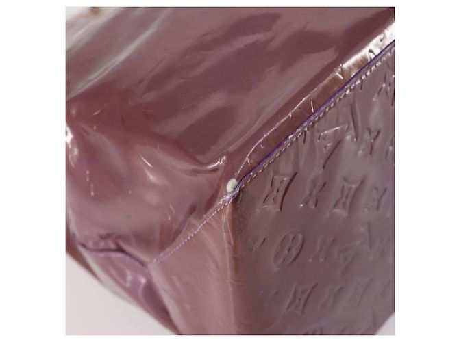 LOUIS VUITTON Bolsa Tote Reade GM Monogram Vernis Roxo M91085 Auth 142176 - vista 17