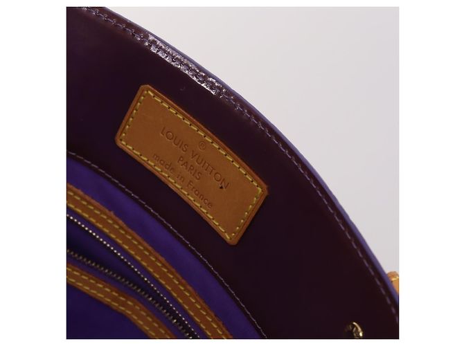LOUIS VUITTON Bolsa Tote Reade GM Monogram Vernis Roxo M91085 Auth 142176 - vista 19